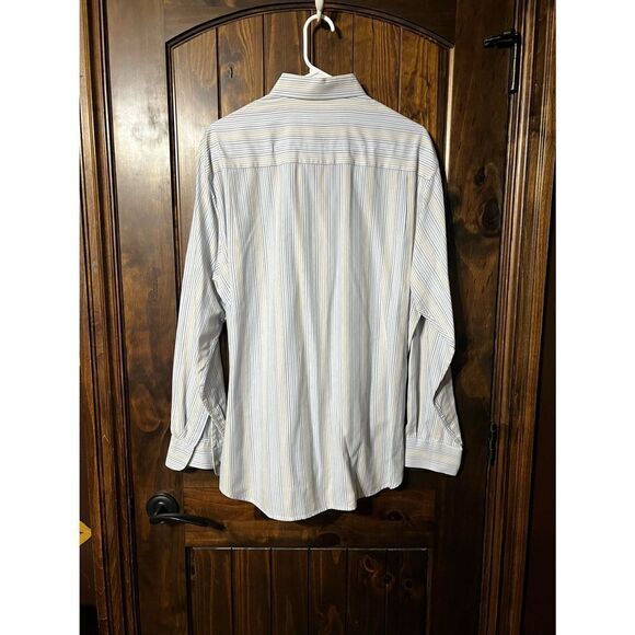 Perry Ellis Portfolio Pinstripe Button Up Dress Shirt Size 16 /34 - Picture 3 of 4